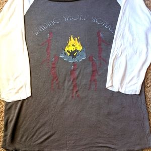 Tribe kelley sending smoke signals raglan tee.